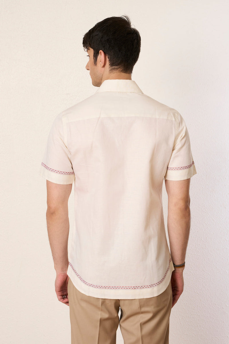Gargee Designer's Ivory Cherry Camp Shirt Gargee