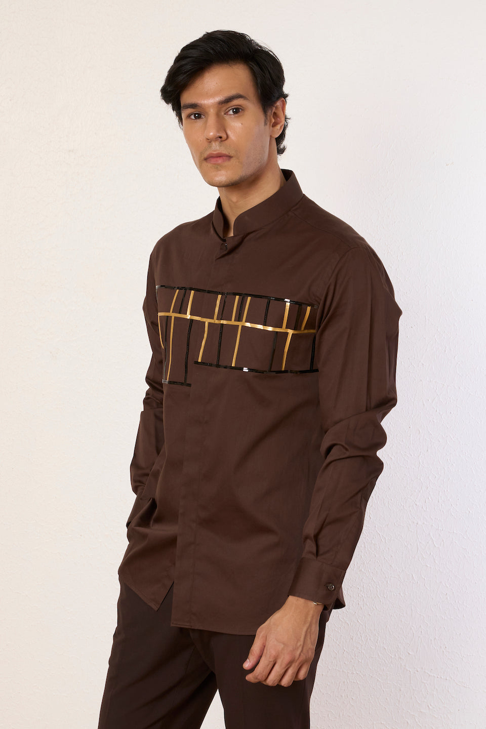 Gargee Designer's Brown Regal Rave Shirt Gargee