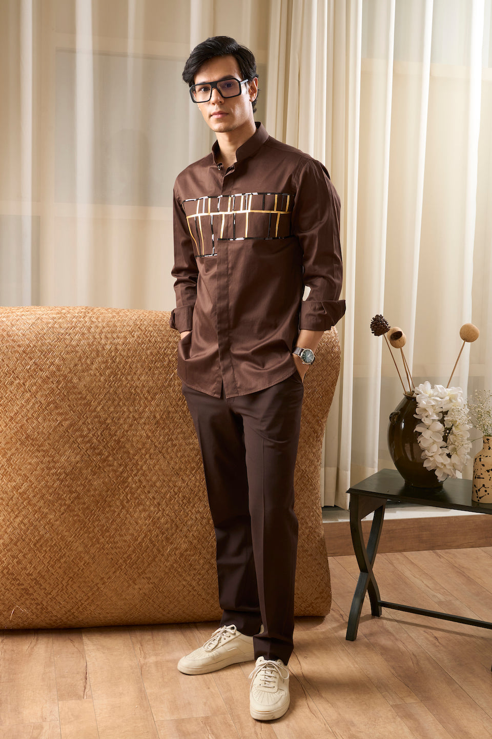 Gargee Designer's Brown Regal Rave Shirt Gargee