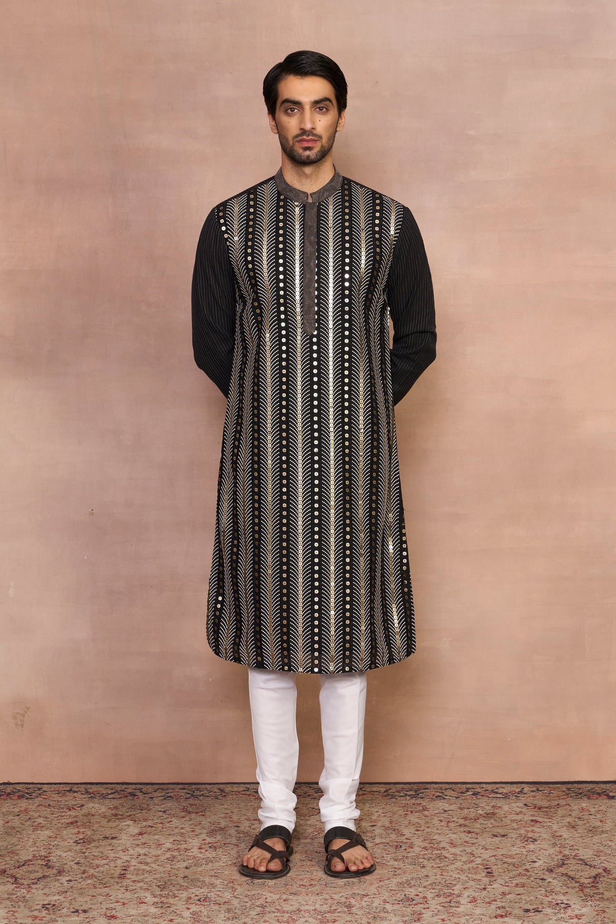 Gargee Designer's Gulistan Black Gold Kurta Set Gargee