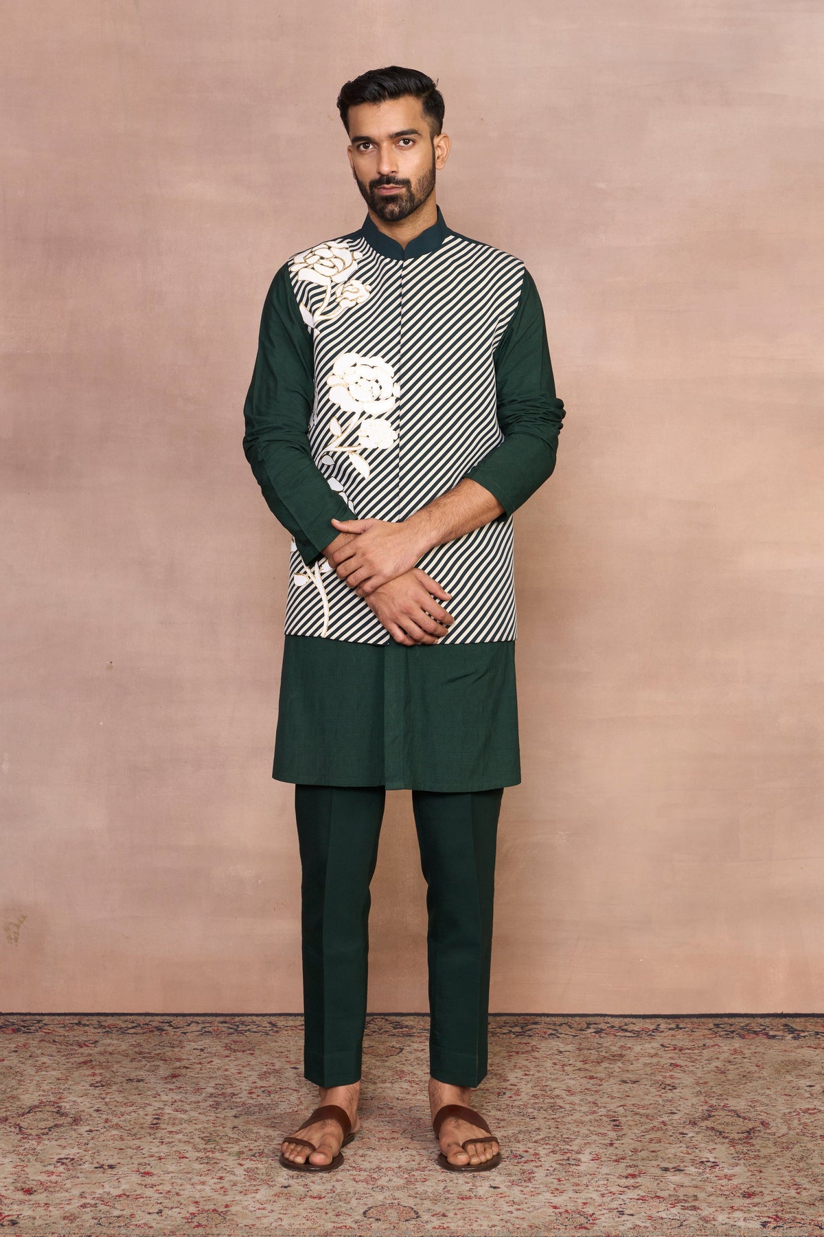 Gargee Designer's Gargee Designer's Meharban Green Bundi Set Gargee