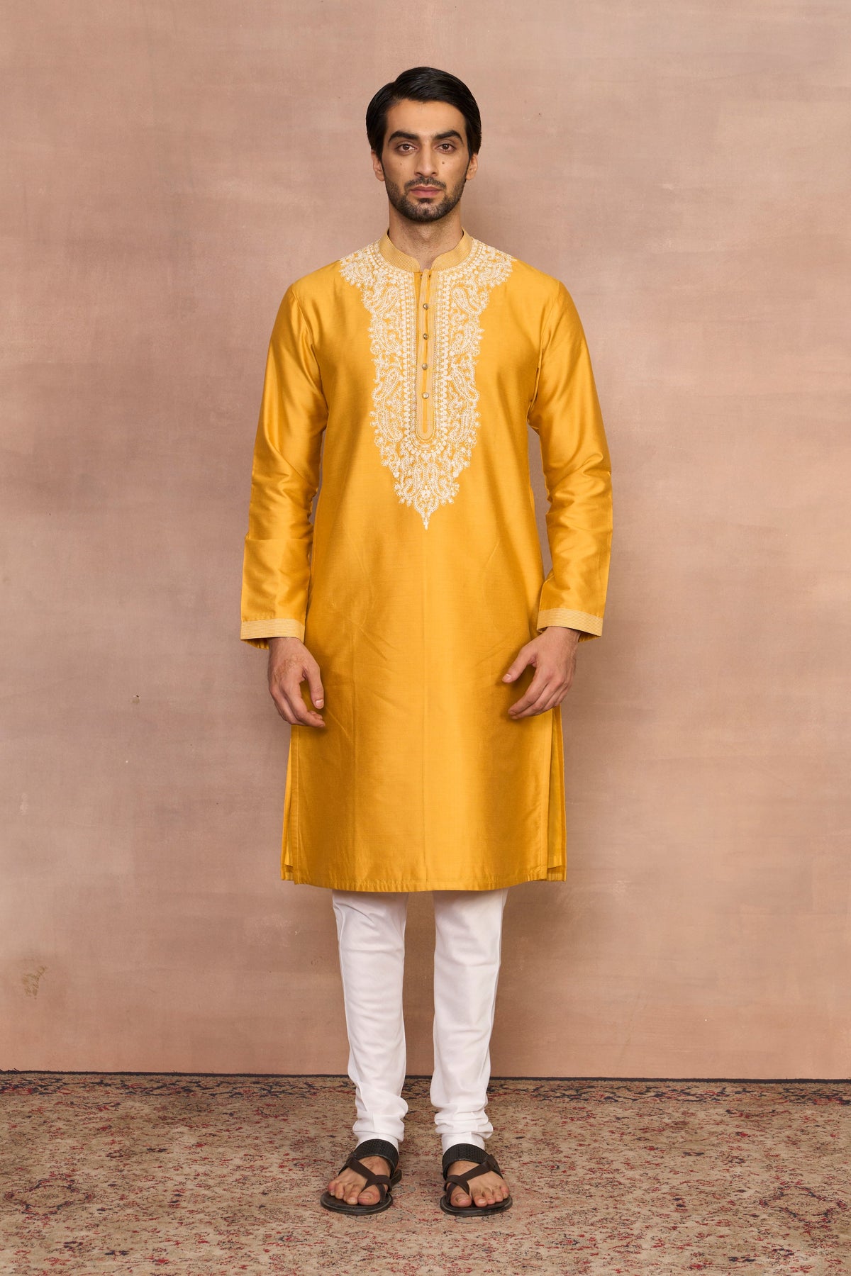 Gargee Designer's Sartaaj Mustard Kurta Set Gargee