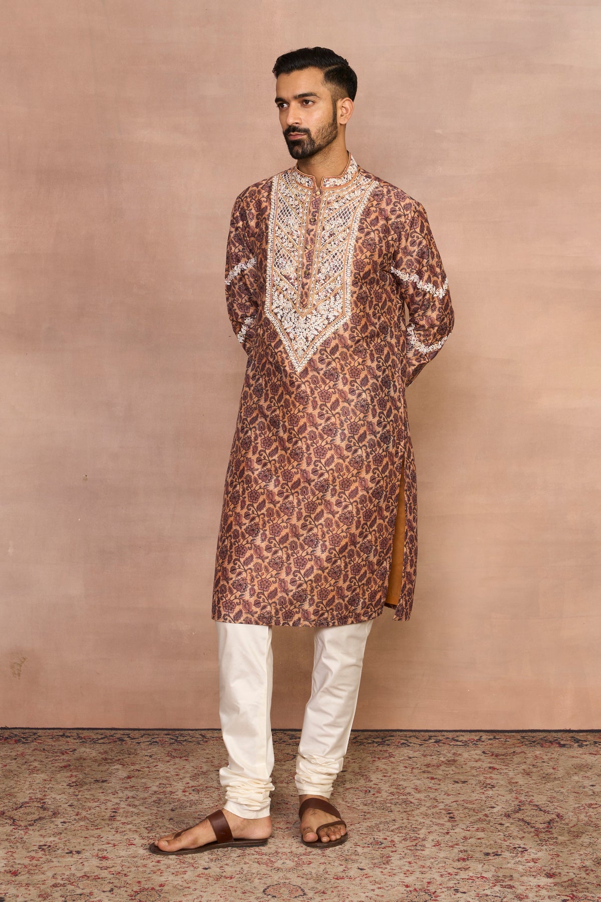 Gargee Designer's Rabaab Brown Kurta Set Gargee