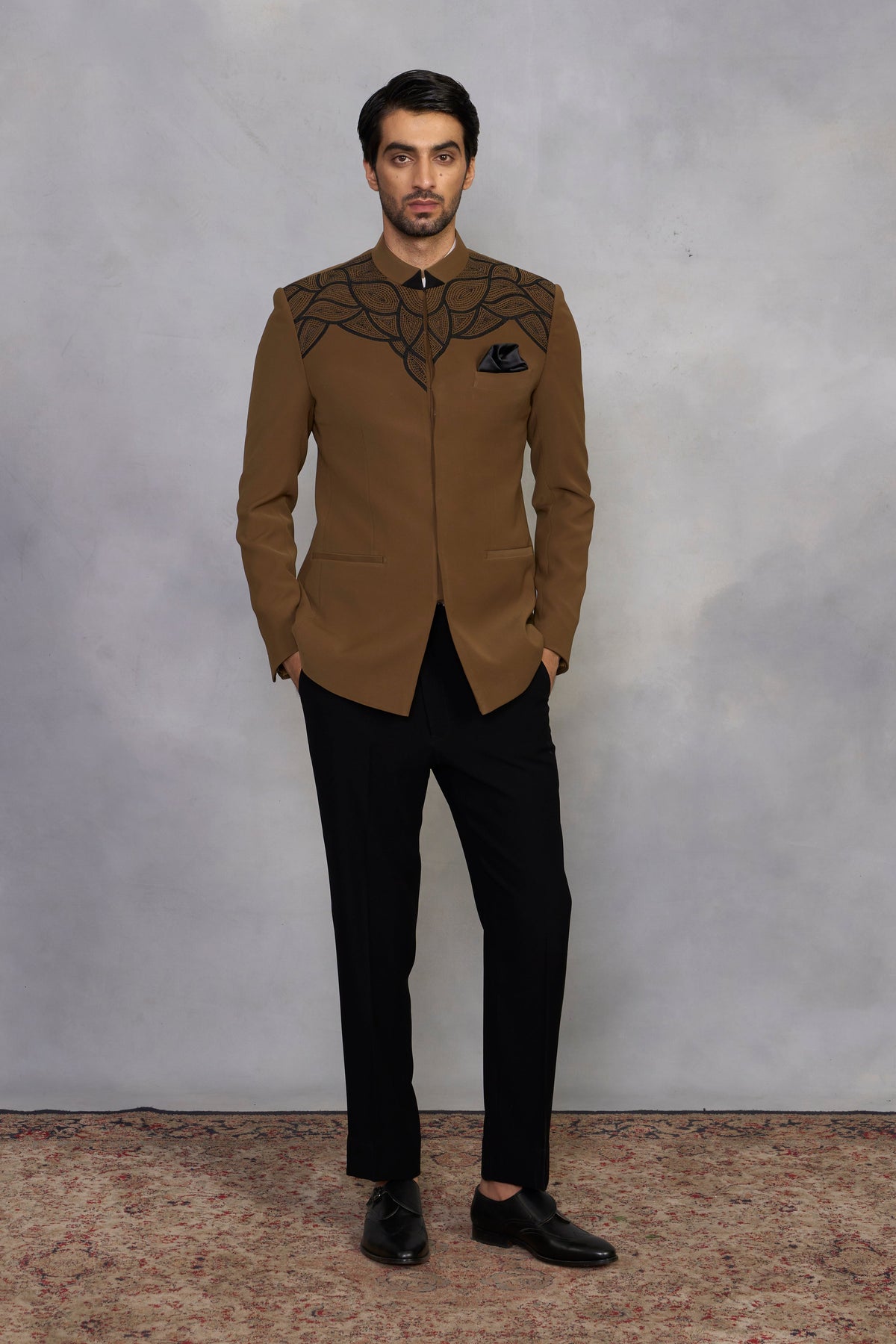 Gargee Designer's Parwaaz Hazelnut Jodhpuri Set Gargee
