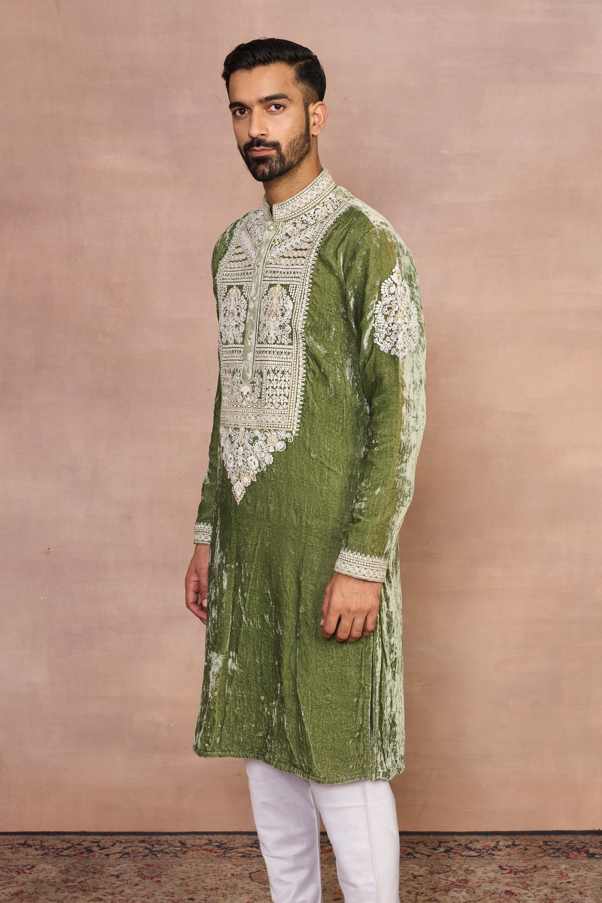 Gargee Designer's Shaan Green Dori Kurta Set Gargee