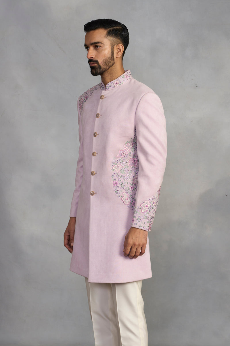 Gargee Designer's Mahboob Lilac Indowestern Set Gargee