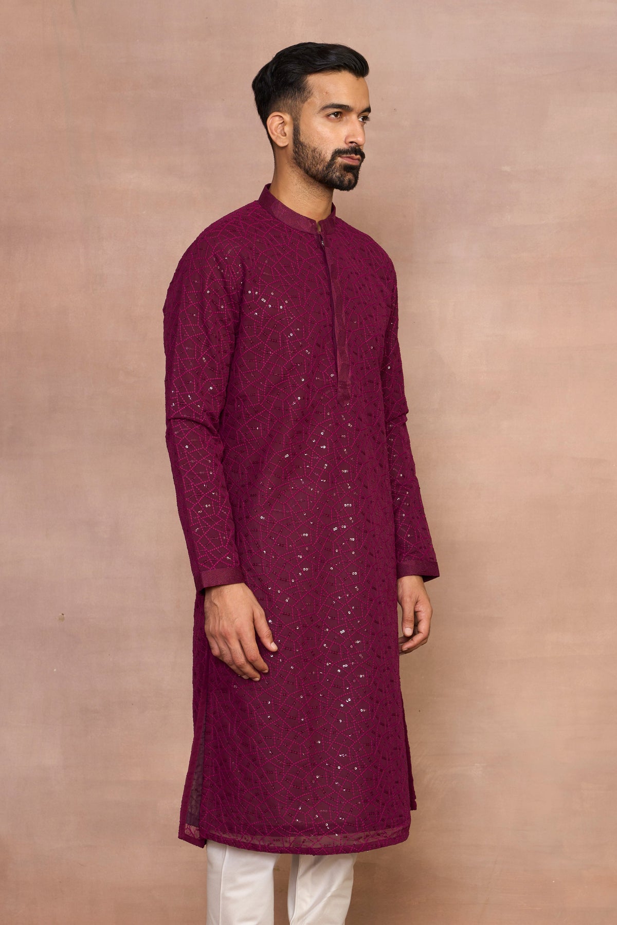 Gargee Designer's Sunehri Magenta Kurta Set Gargee