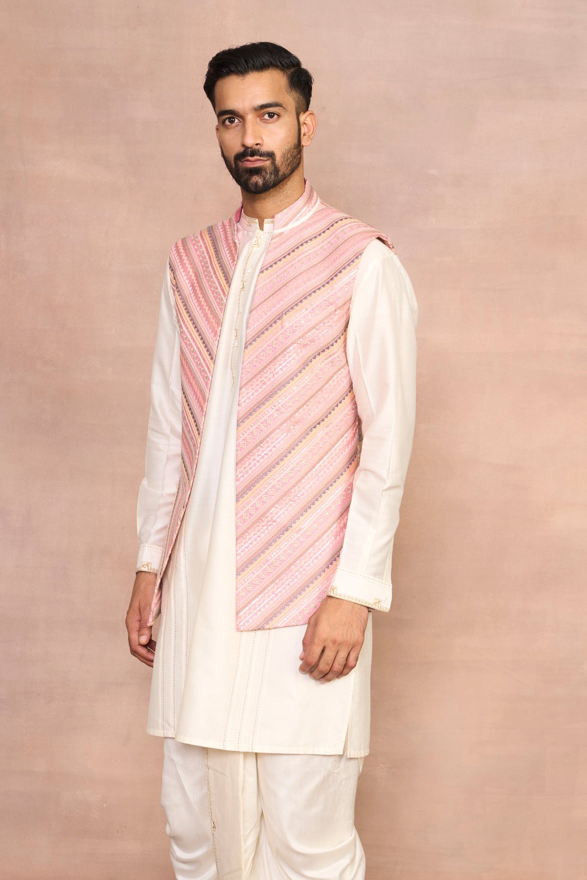 Gargee Designer's Safina Pink Bundi Dhoti Set Gargee Designer