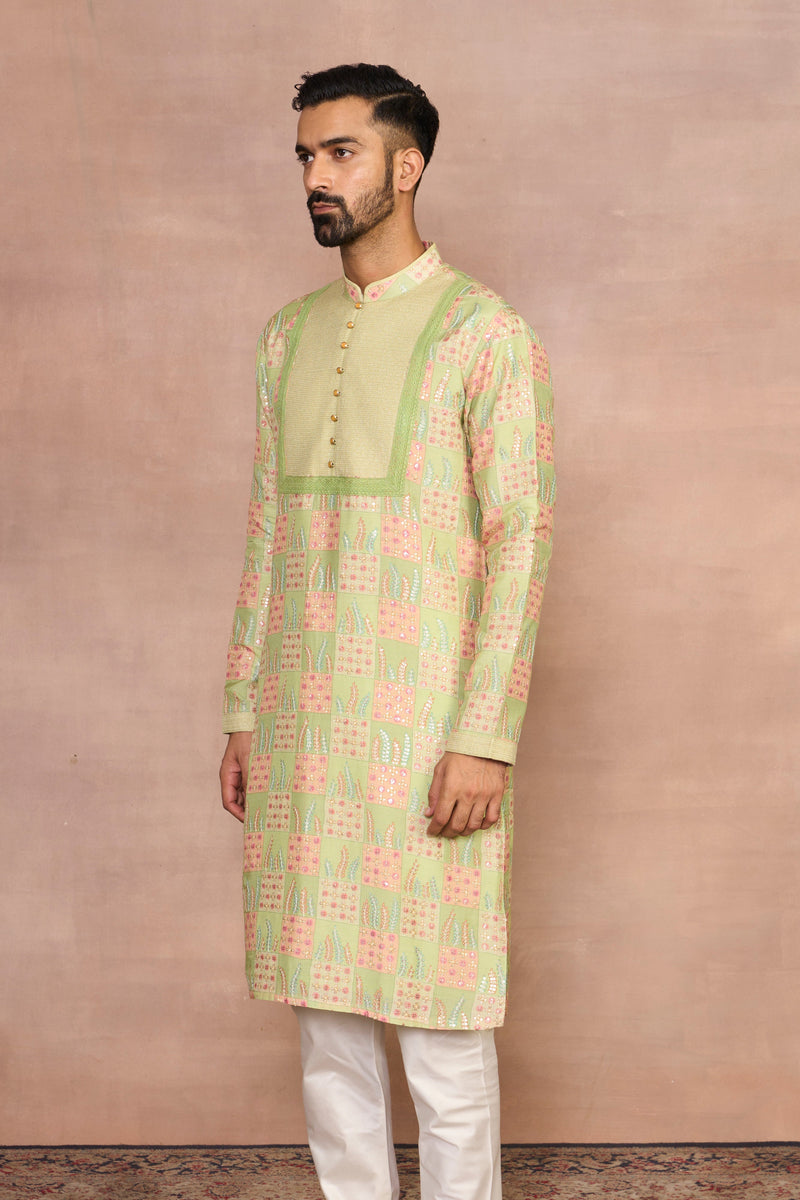 Gargee Designer's Darbaar Green Kurta Set Gargee