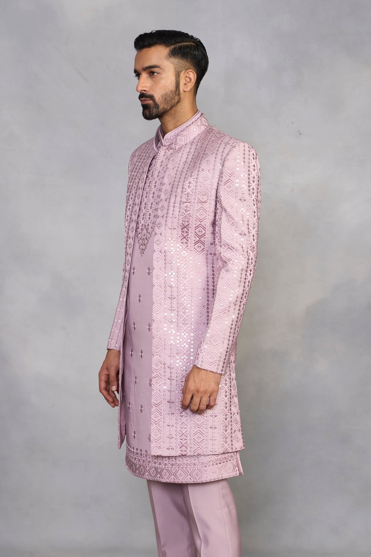 Gargee Designer's Zaheen Lilac Indowestern Set Gargee