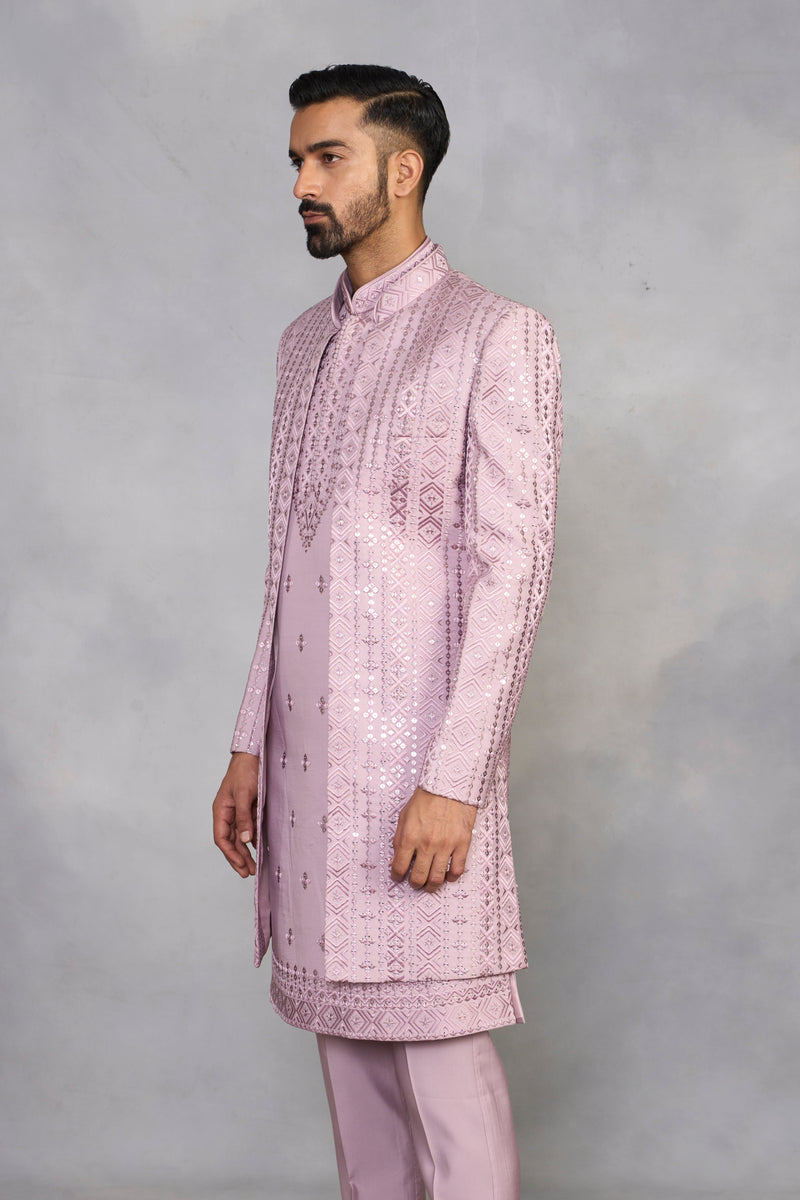 Gargee Designer's Zaheen Lilac Indowestern Set Gargee