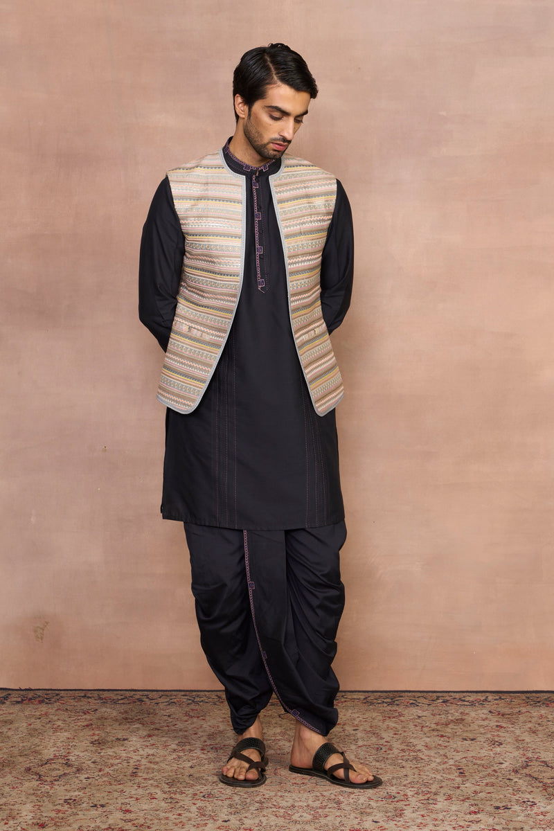 Gargee designer's Pyaala Grey Bundi Dhoti Set Gargee Designer