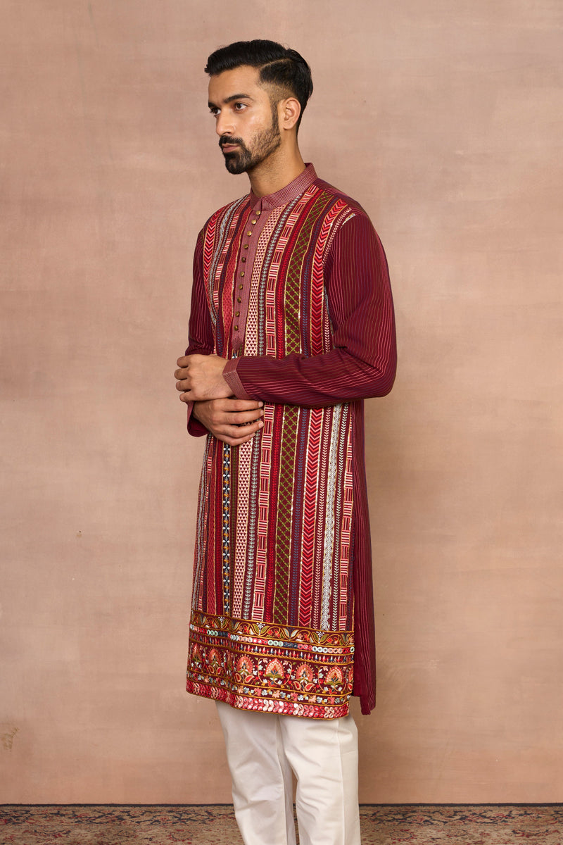 Gargee Designer's Shamsheer Multicolor Kurta Set Gargee