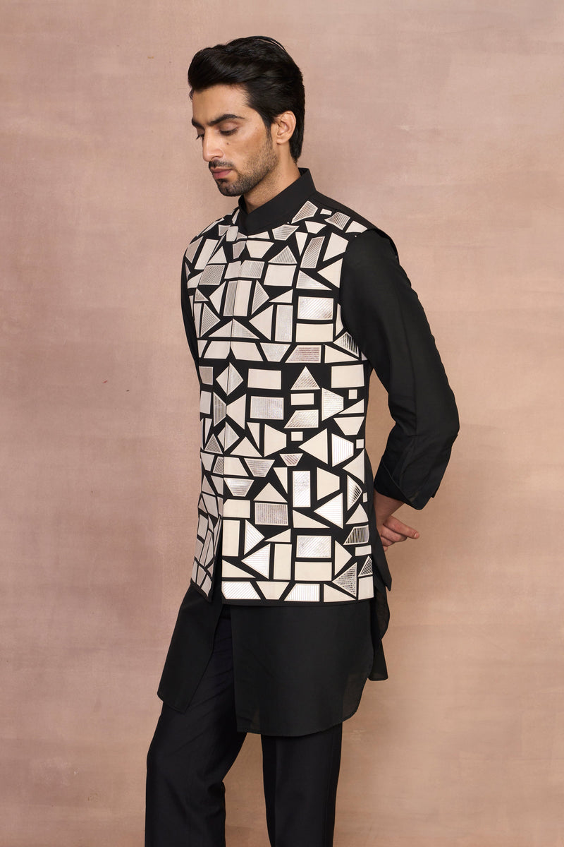 Gargee Designer's Gargee Designer's Saaz Black Luxe Bundi Set Gargee