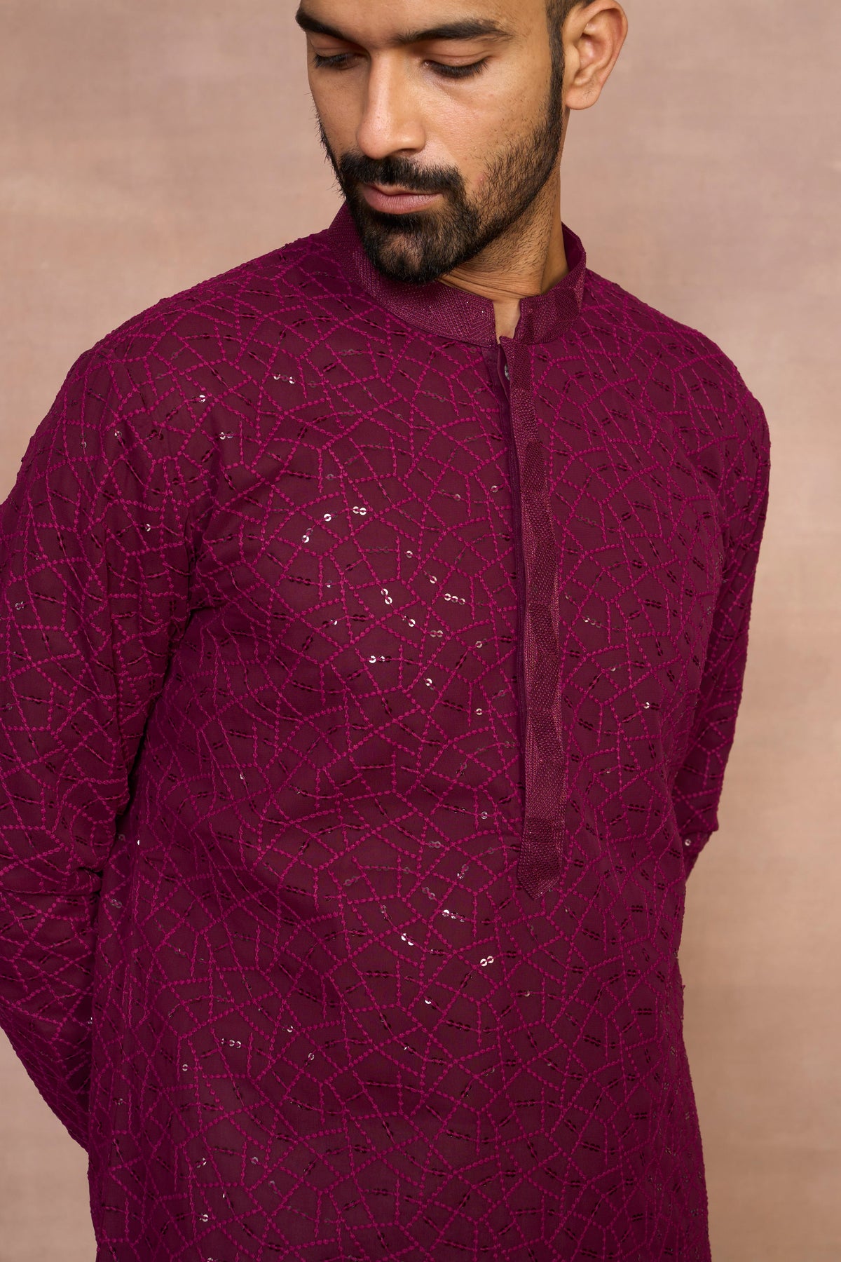 Gargee Designer's Sunehri Magenta Kurta Set Gargee