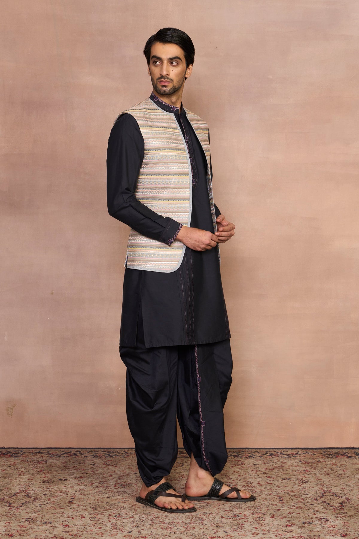 Gargee designer's Pyaala Grey Bundi Dhoti Set Gargee Designer