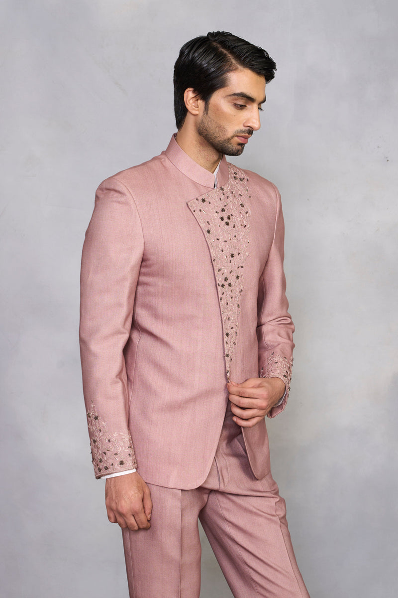 Gargee Designer's Gargee Designer's Gulzar Dusty Rose Jodhpuri Set Gargee