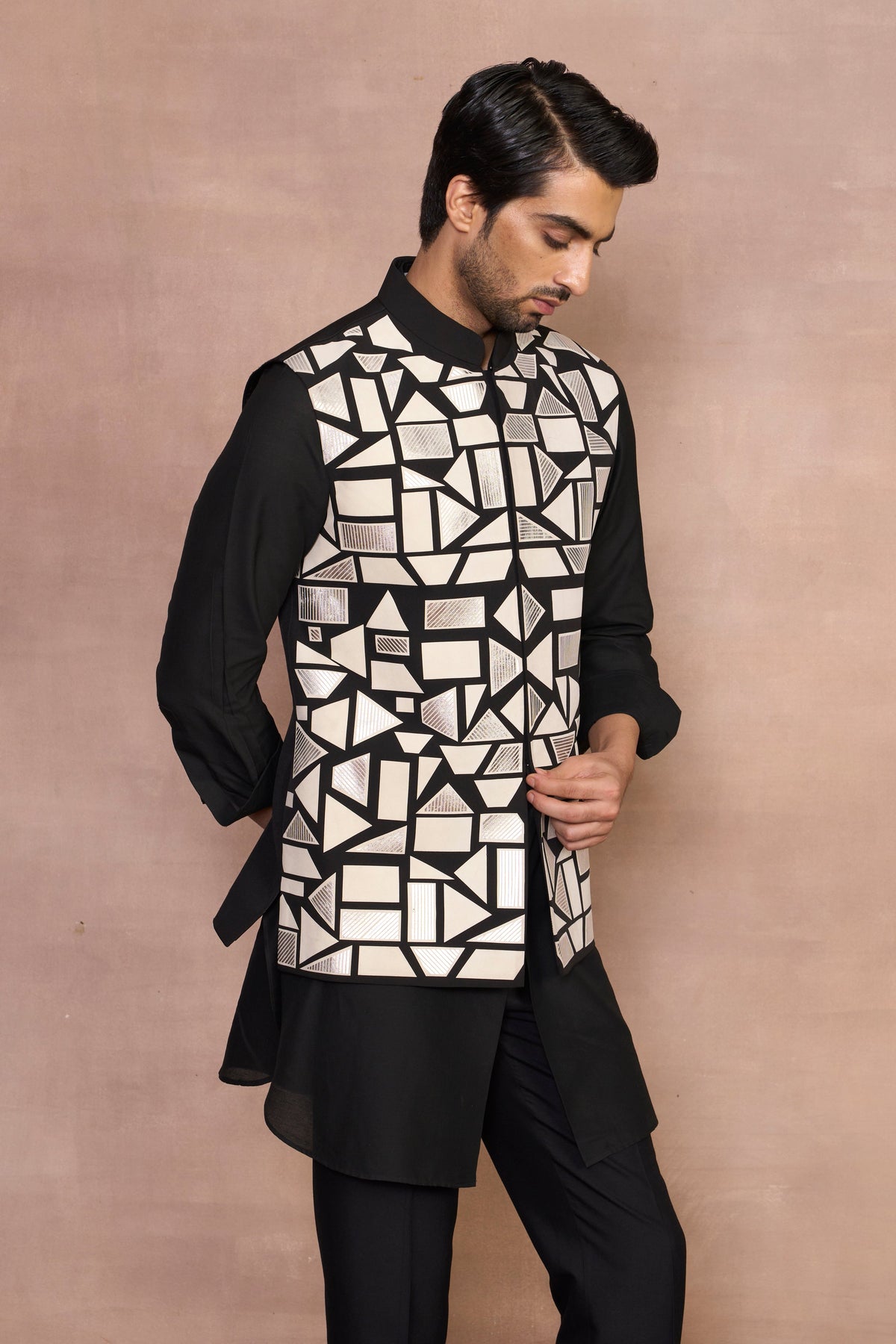 Gargee Designer's Gargee Designer's Saaz Black Luxe Bundi Set Gargee