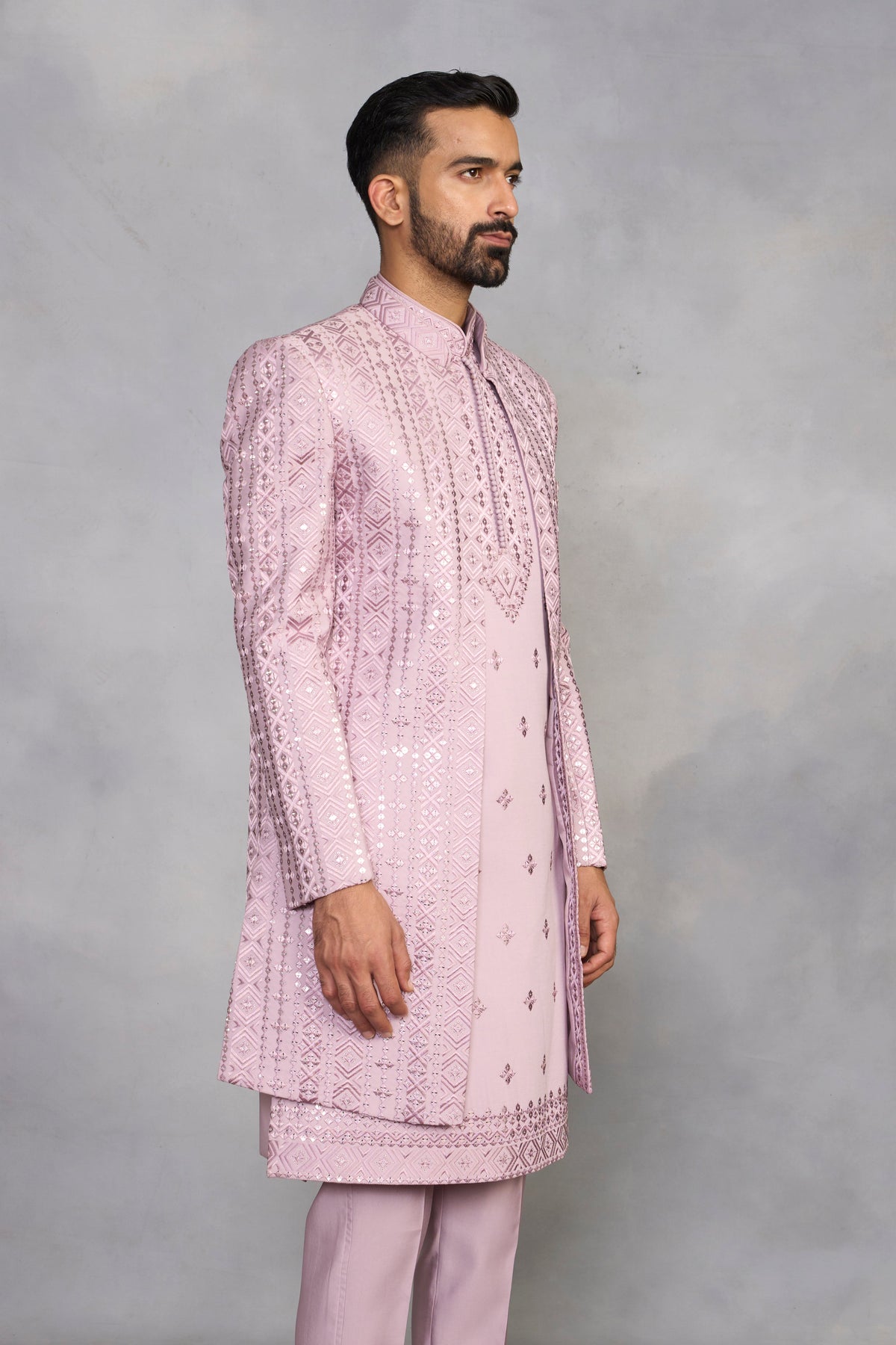 Gargee Designer's Zaheen Lilac Indowestern Set Gargee