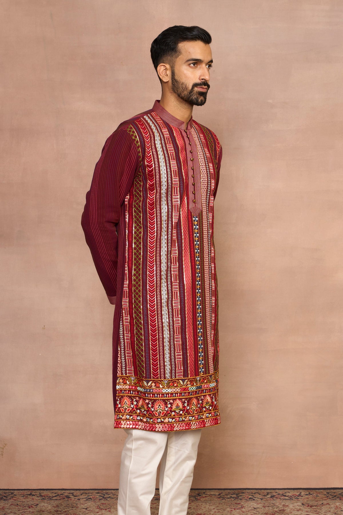 Gargee Designer's Shamsheer Multicolor Kurta Set Gargee