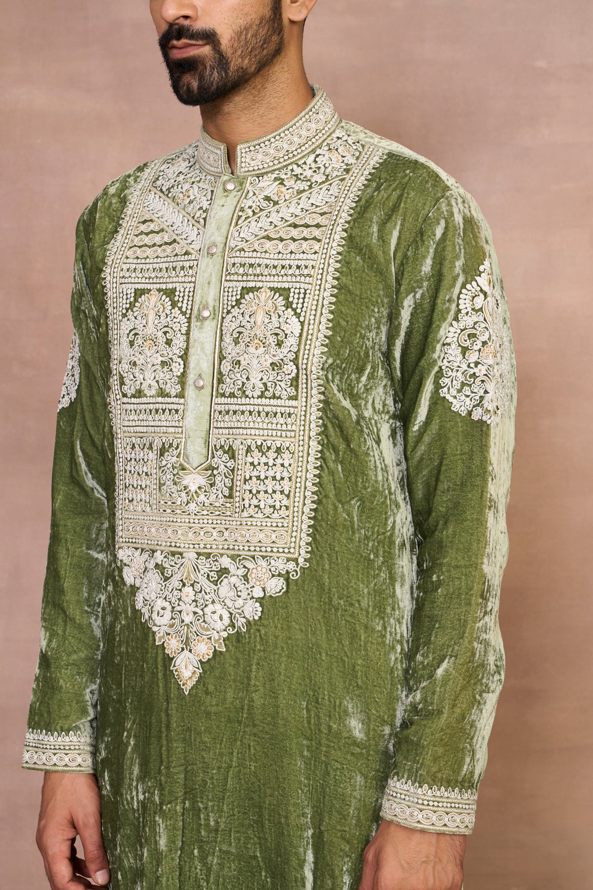 Gargee Designer's Shaan Green Dori Kurta Set Gargee