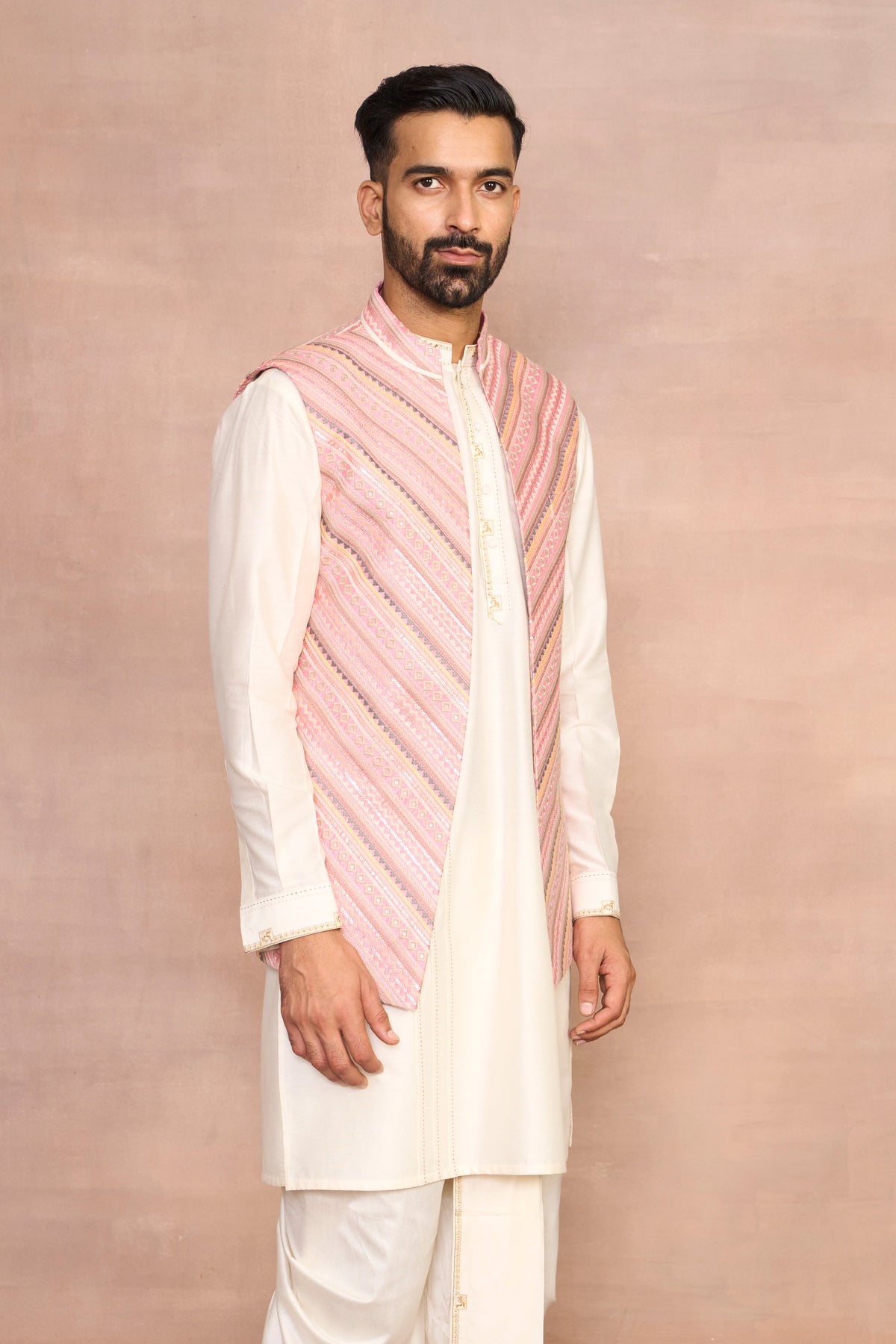 Gargee Designer's Safina Pink Bundi Dhoti Set Gargee Designer