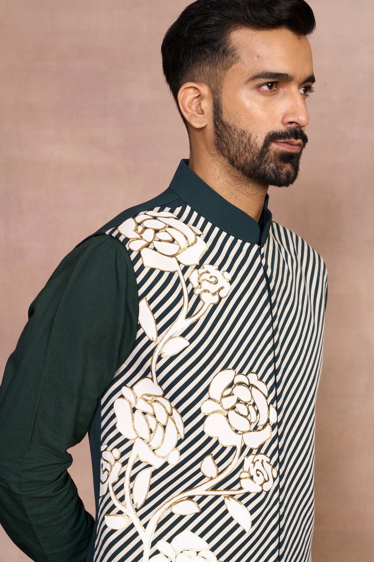 Gargee Designer's Gargee Designer's Meharban Green Bundi Set Gargee