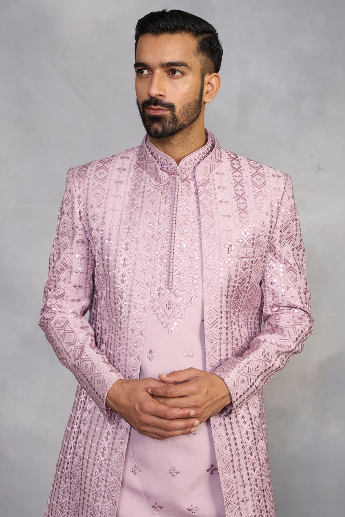 Gargee Designer's Zaheen Lilac Indowestern Set Gargee