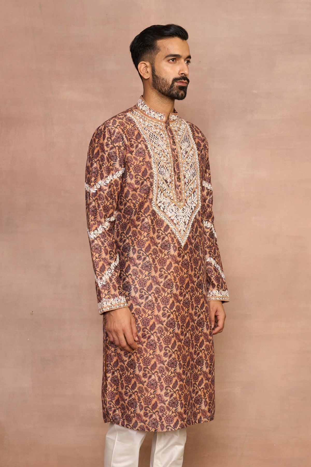 Gargee Designer's Rabaab Brown Kurta Set Gargee
