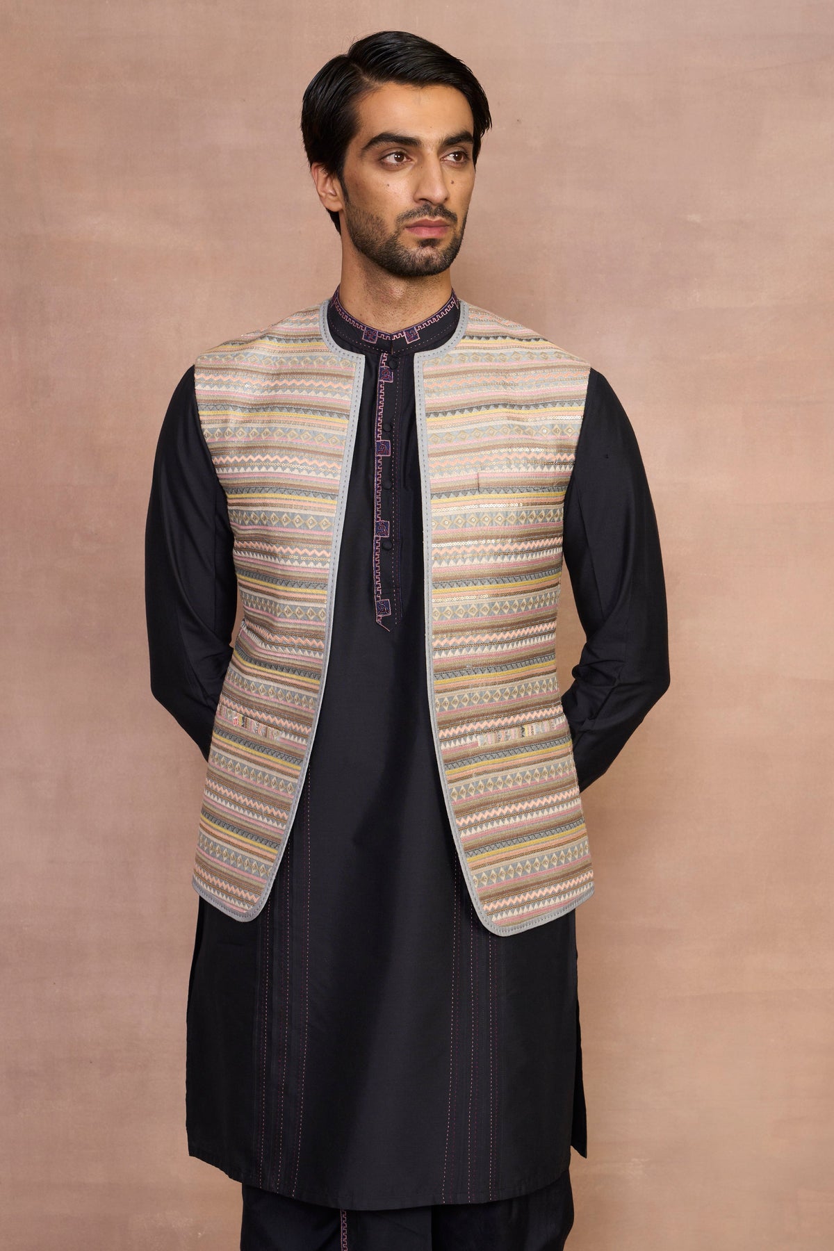 Gargee designer's Pyaala Grey Bundi Dhoti Set Gargee Designer