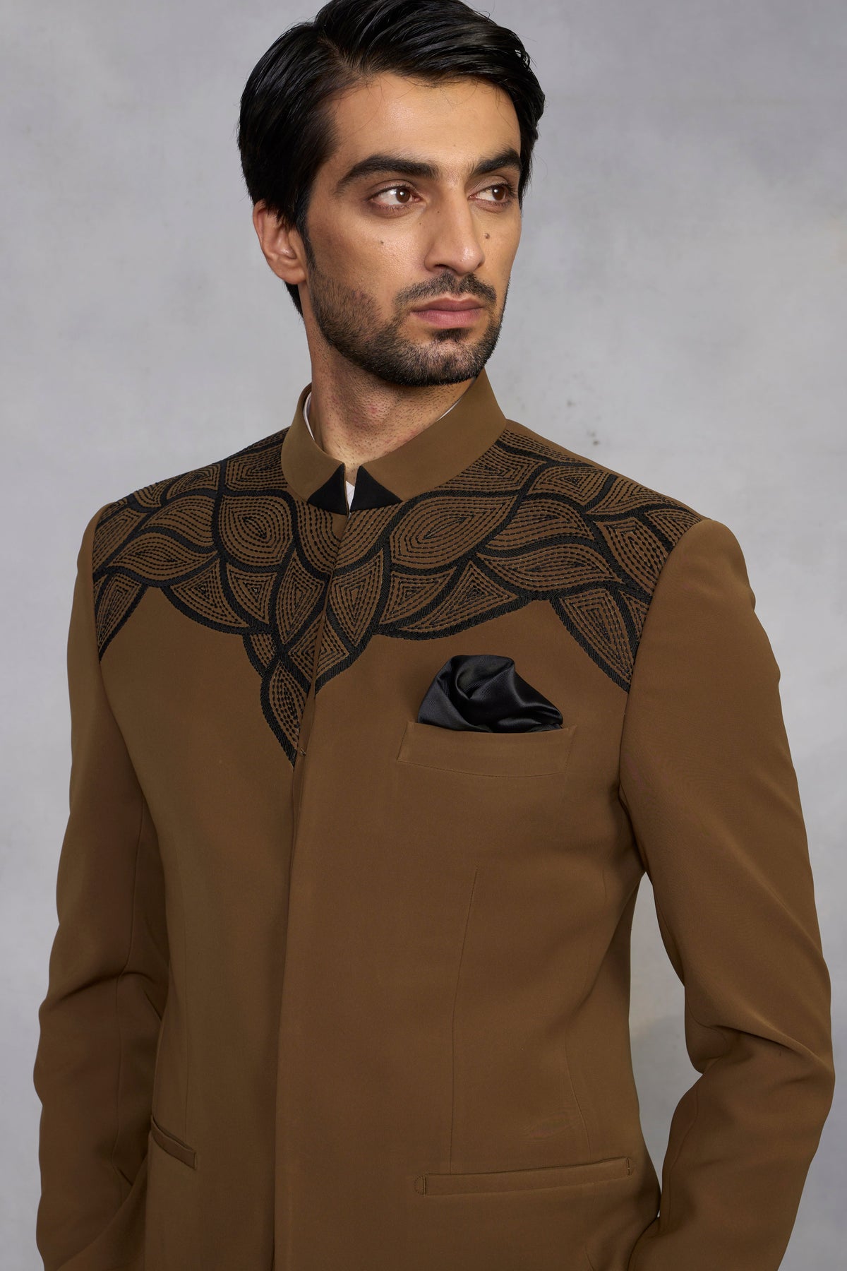 Gargee Designer's Parwaaz Hazelnut Jodhpuri Set Gargee