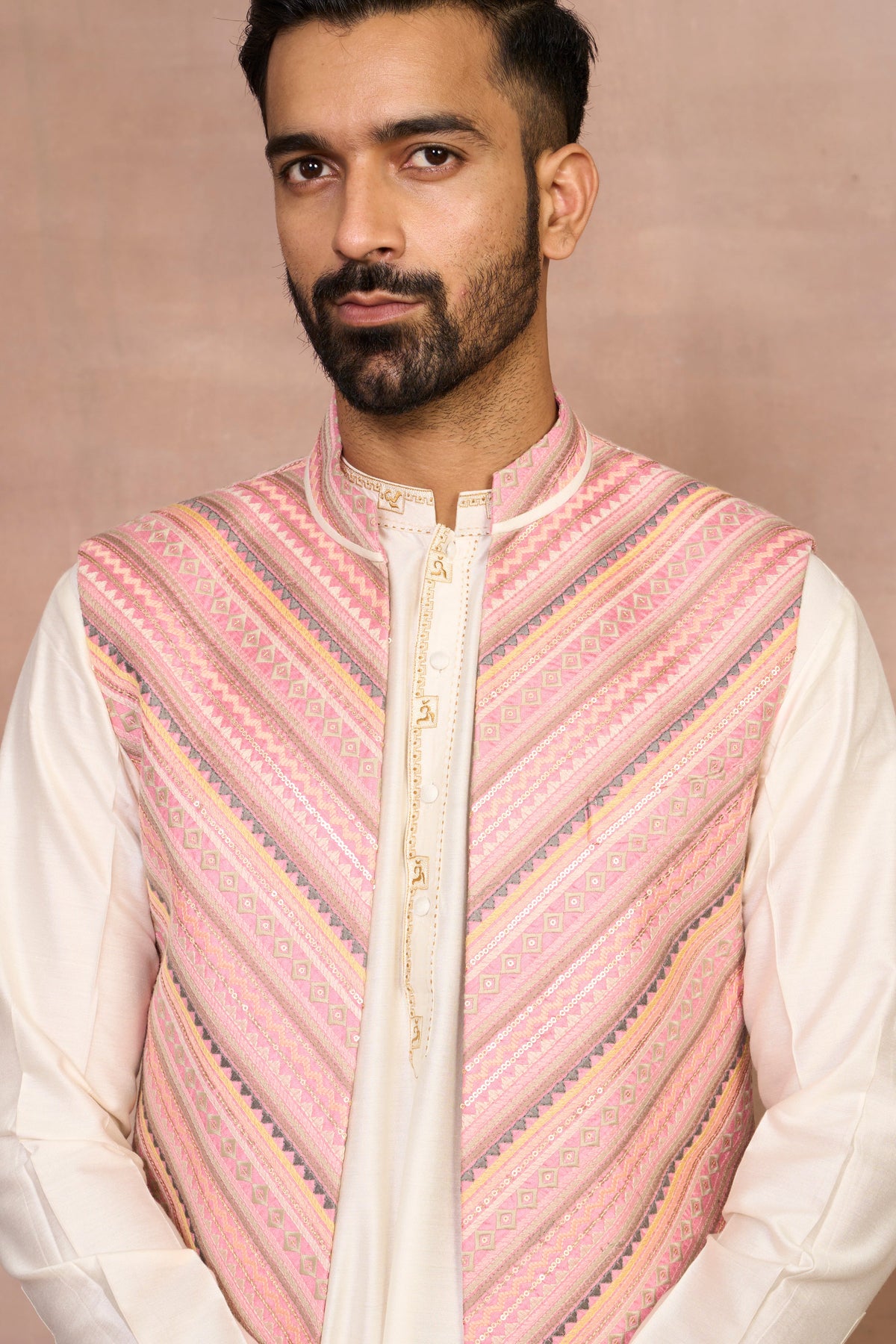 Gargee Designer's Safina Pink Bundi Dhoti Set Gargee Designer