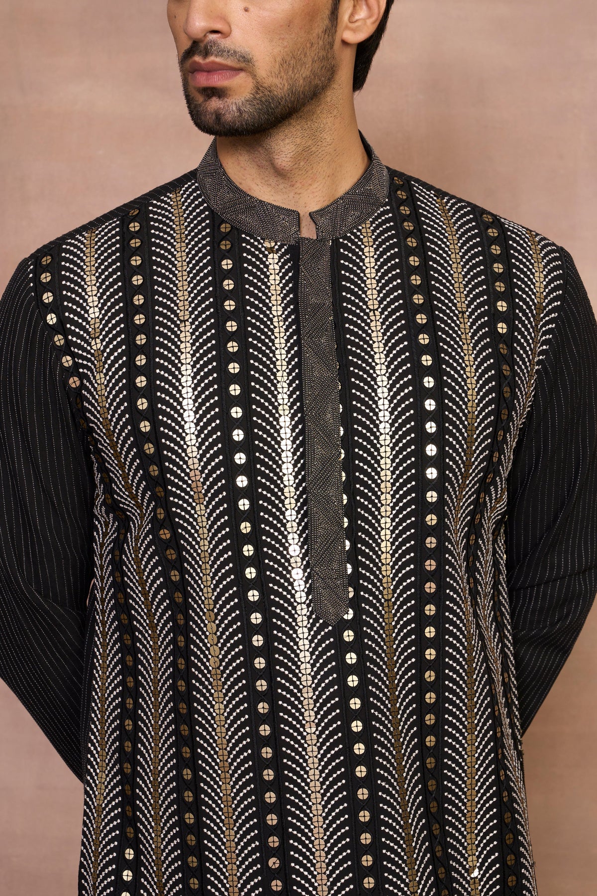 Gargee Designer's Gulistan Black Gold Kurta Set Gargee