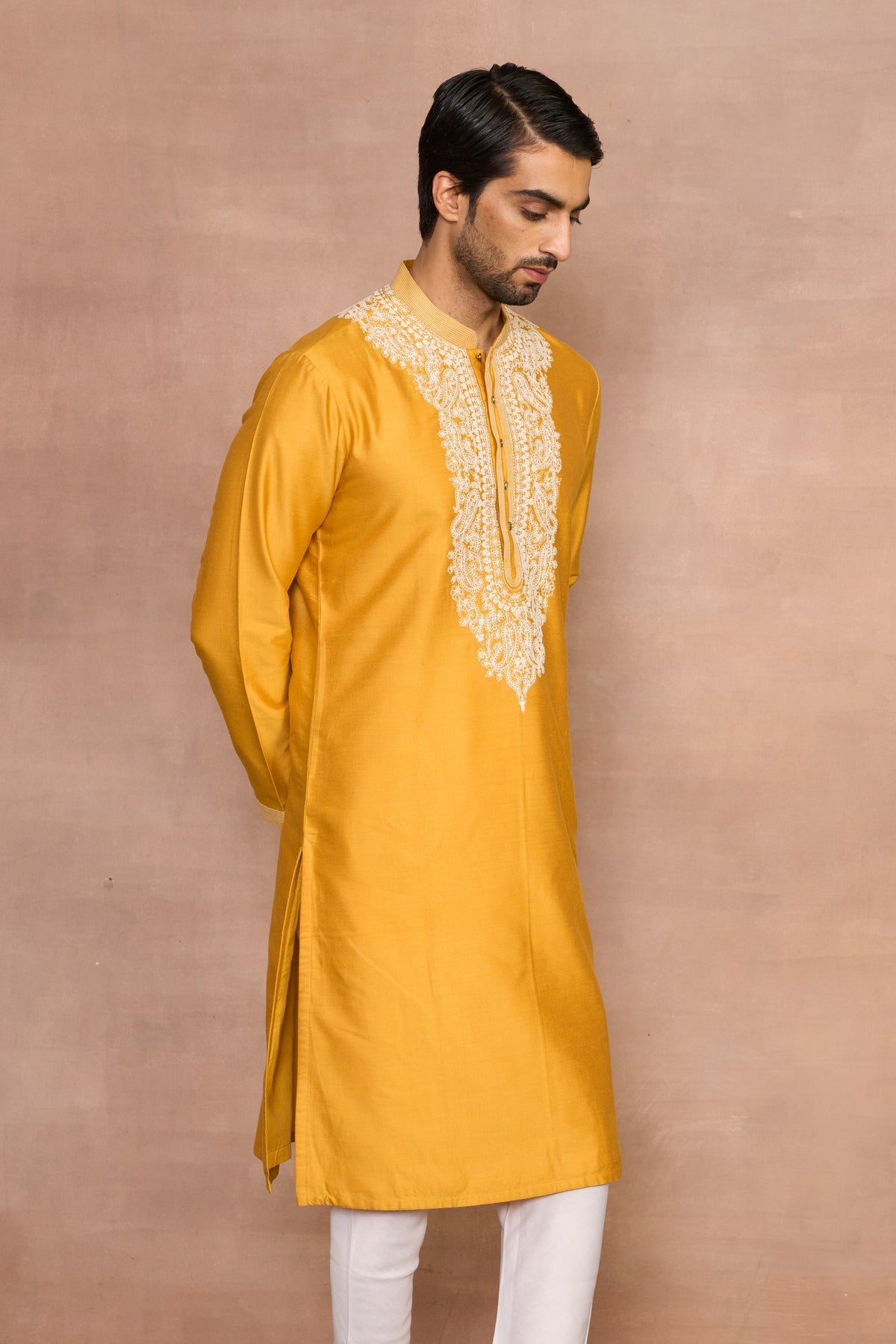 Gargee Designer's Sartaaj Mustard Kurta Set Gargee