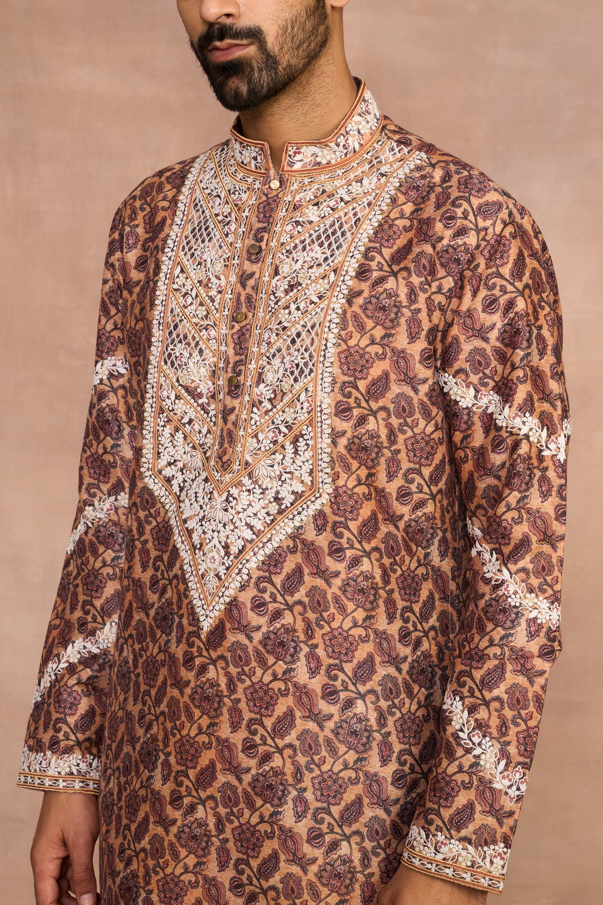 Gargee Designer's Rabaab Brown Kurta Set Gargee