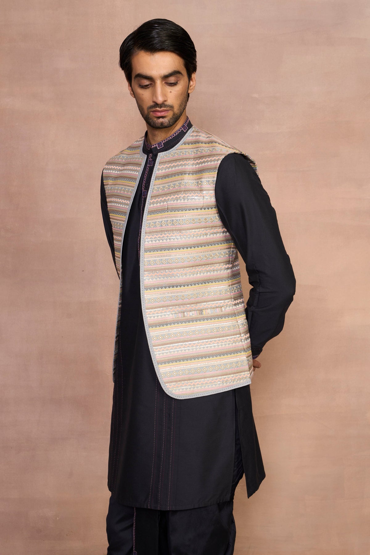 Gargee designer's Pyaala Grey Bundi Dhoti Set Gargee Designer