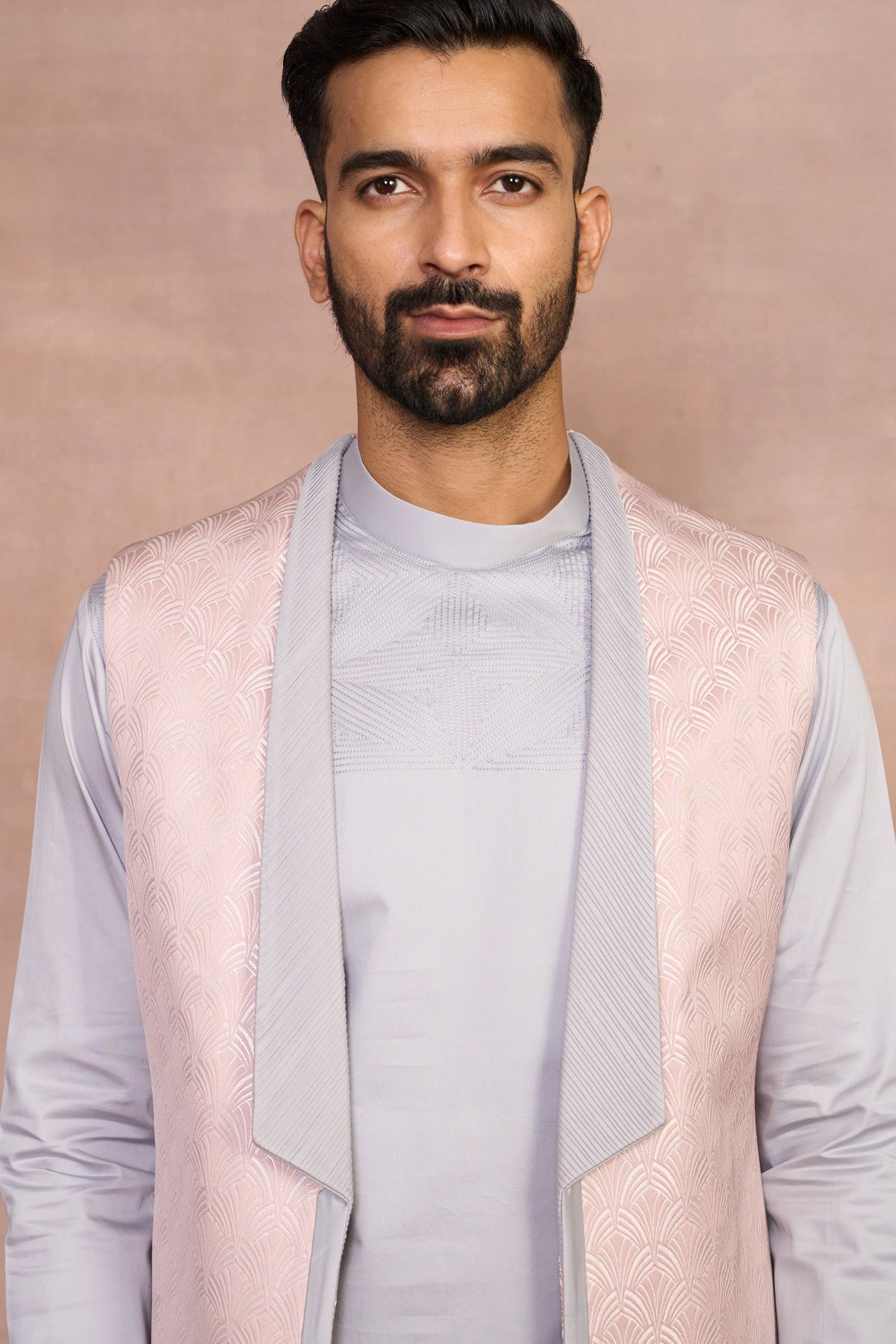 Gargee Designer's Nishan Peach SHRUG SET Gargee