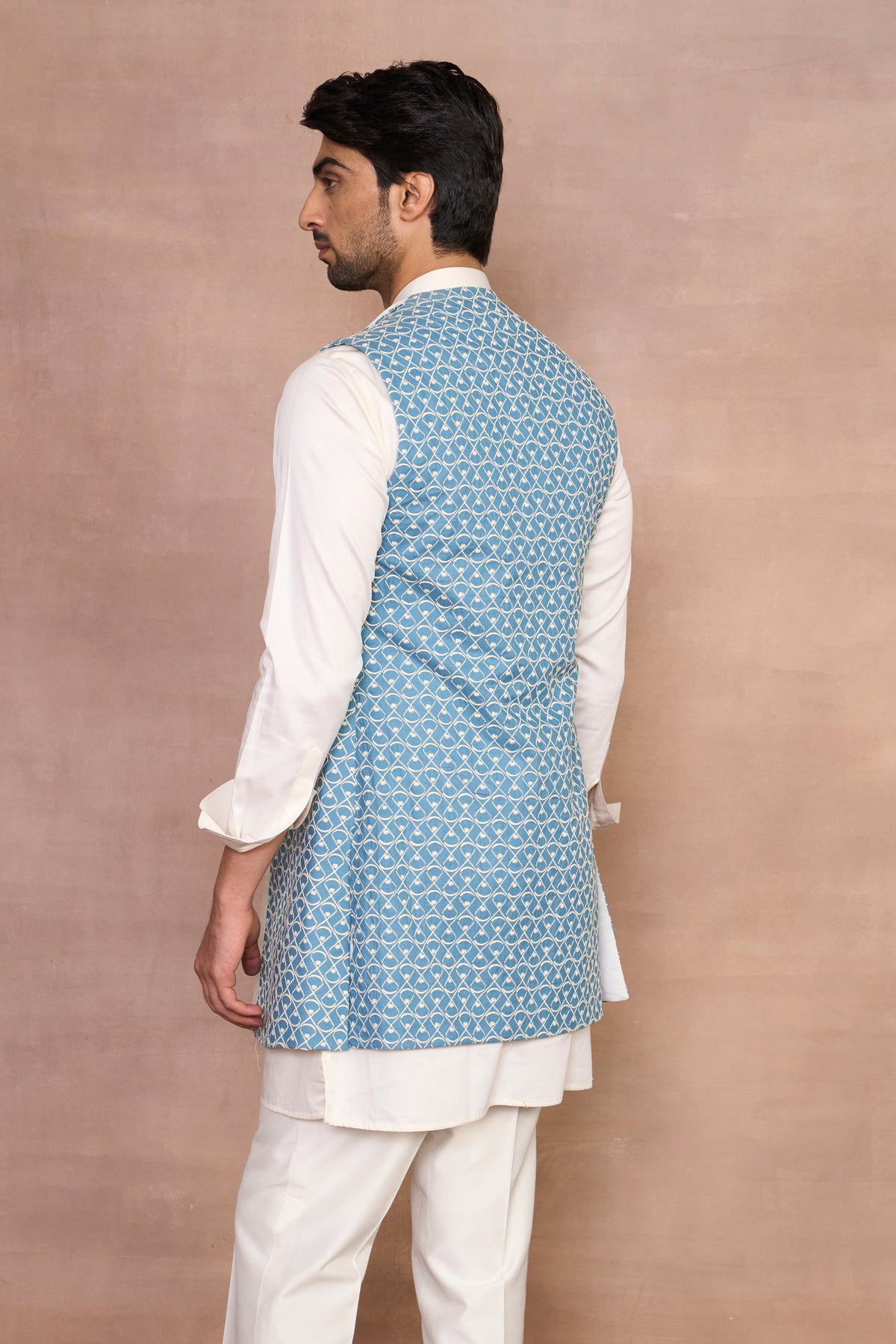 Gargee Designer's Mulaqat Aqua Shrug Set Gargee