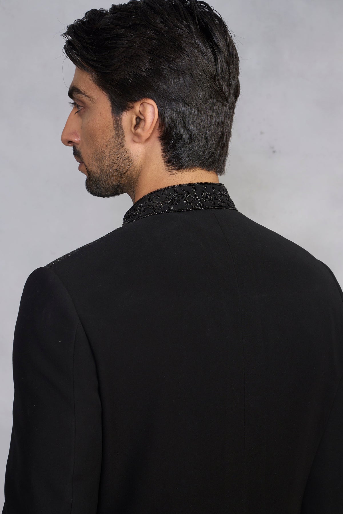 Gargee Designer's Nazaakat Black Indowestern Set Gargee