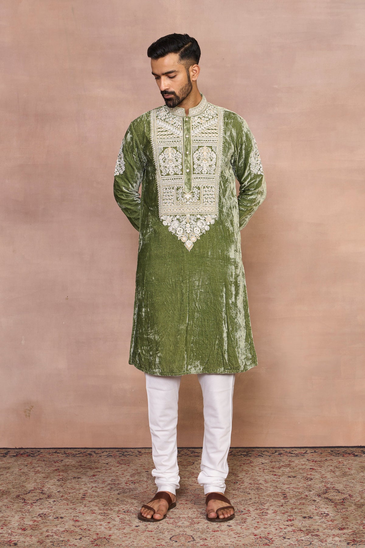 Gargee Designer's Shaan Green Dori Kurta Set Gargee