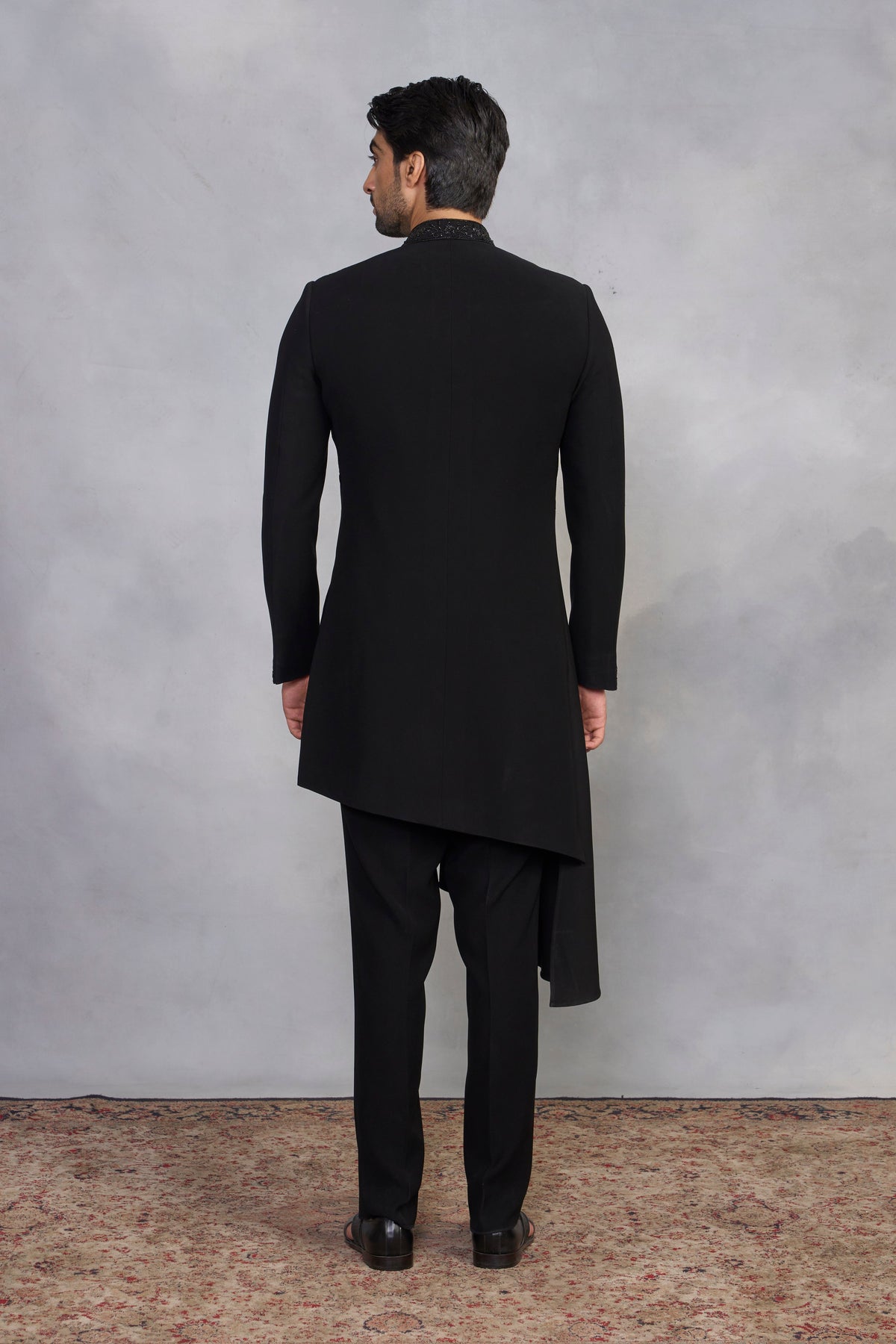 Gargee Designer's Nazaakat Black Indowestern Set Gargee