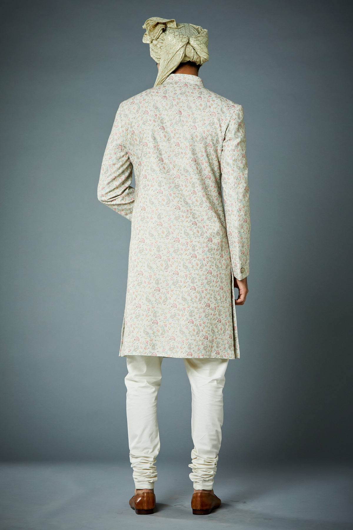 Gargee Designer's FLORAL EMBROIDERED SHERWANI SET Gargee