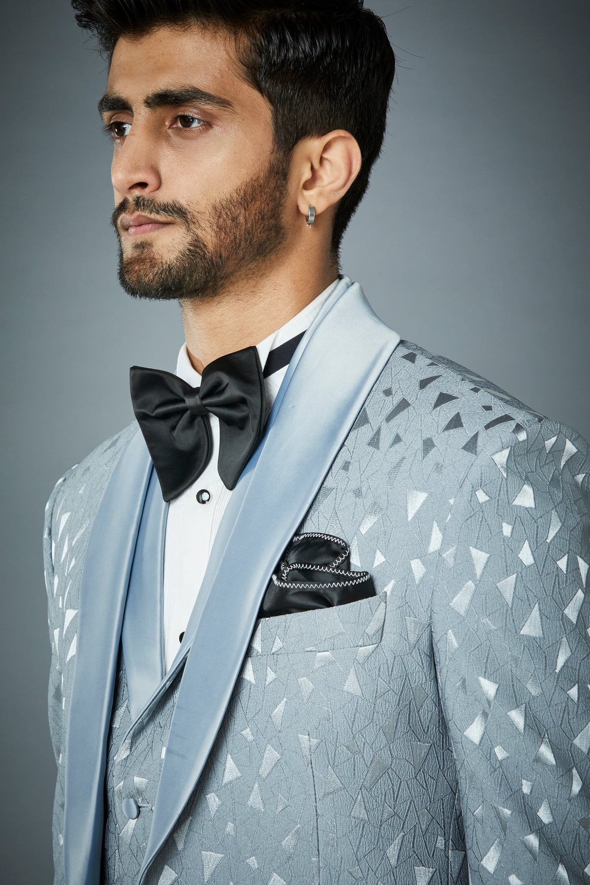 Gargee Designer's OXFORD APPLIC EMBROIDERED TUXEDO SET Gargee