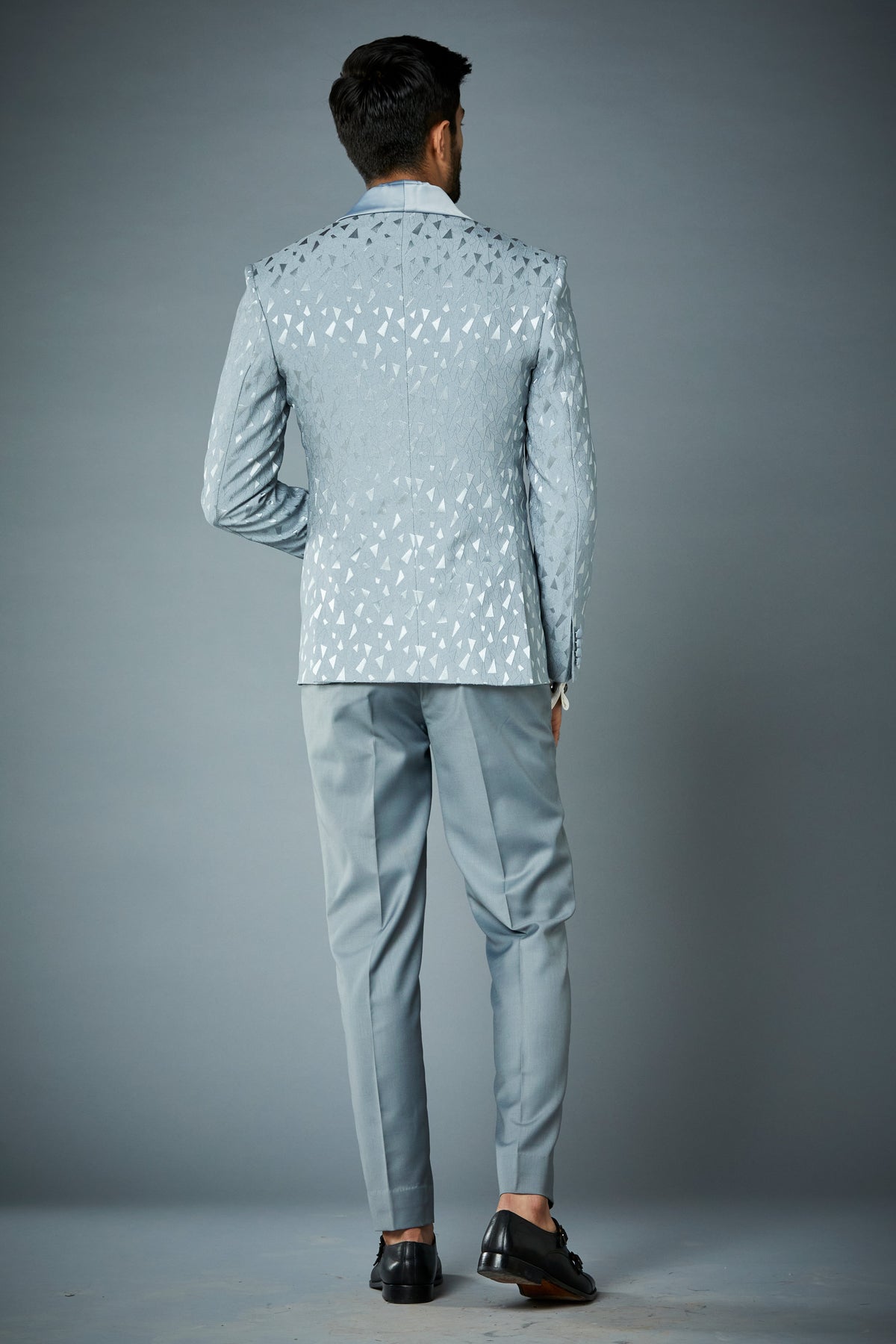 Gargee Designer's OXFORD APPLIC EMBROIDERED TUXEDO SET Gargee