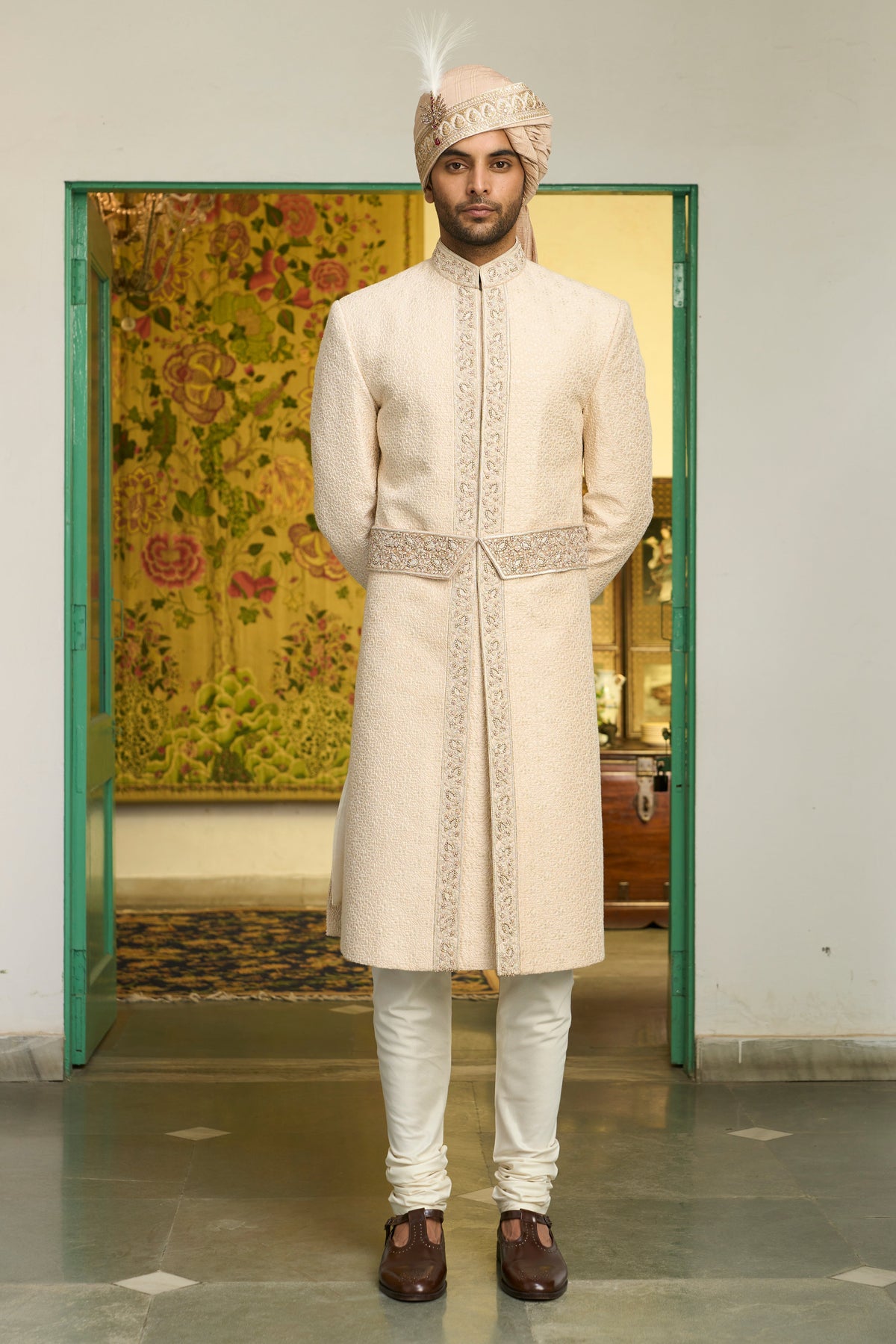 Gargee Designer's Gulabhari Khwaab Sherwani Set Gargee Designer