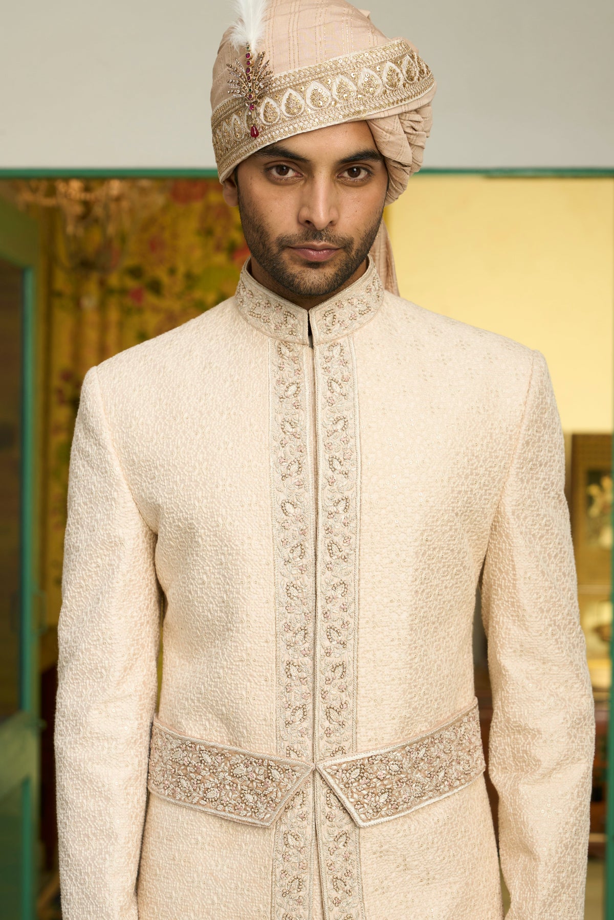 Gargee Designer's Gulabhari Khwaab Sherwani Set Gargee Designer