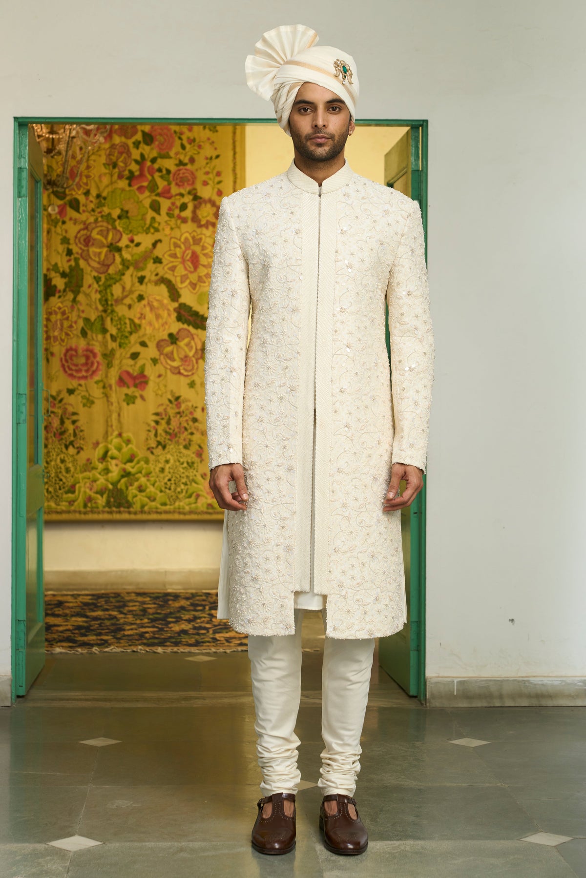 Gargee Designer's Mogra Anmol Sherwani Set Gargee Designer