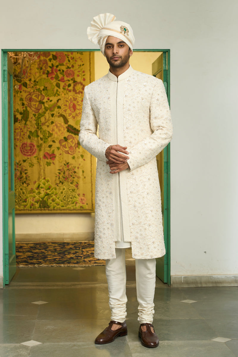 Gargee Designer's Mogra Anmol Sherwani Set Gargee Designer