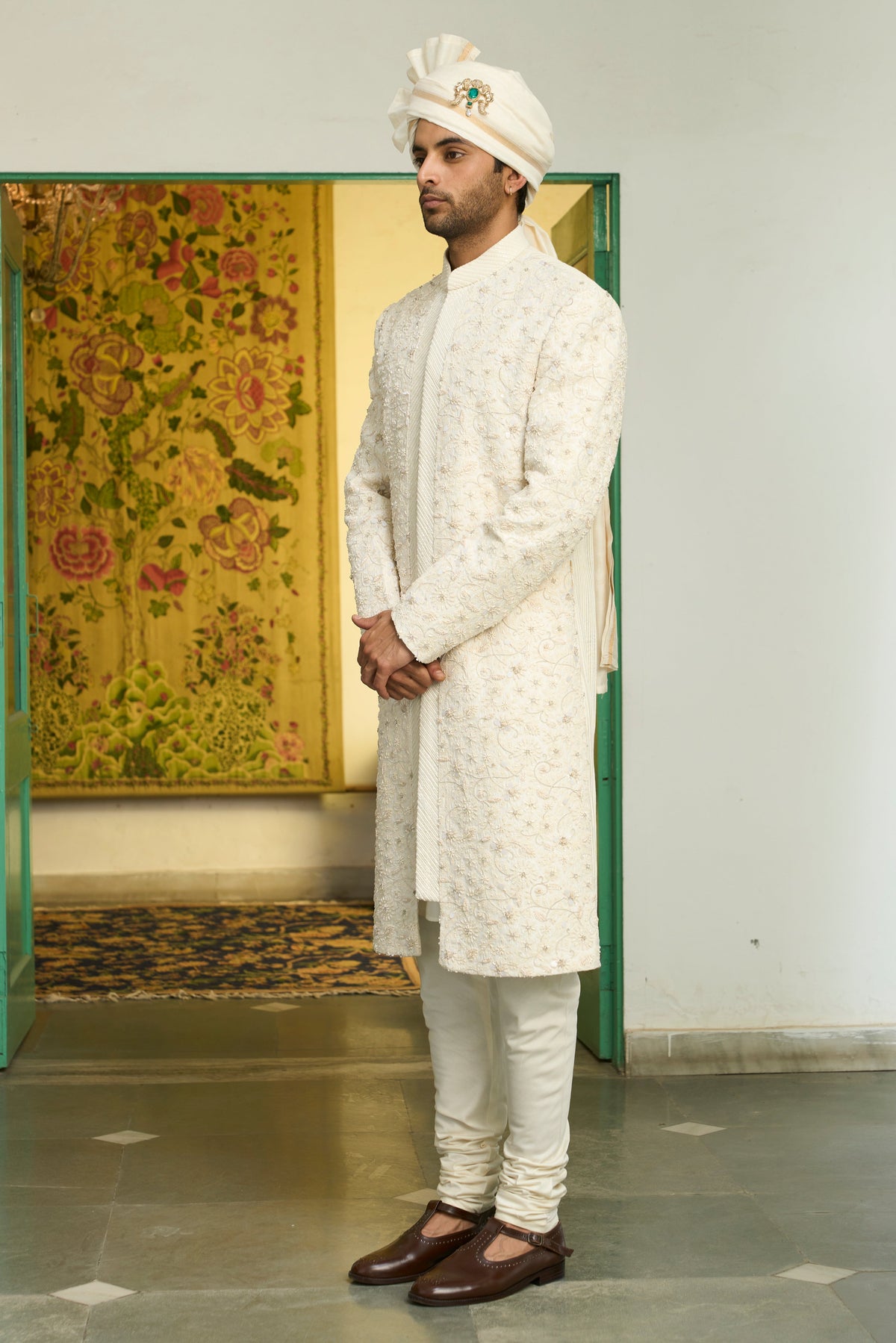 Gargee Designer's Mogra Anmol Sherwani Set Gargee Designer