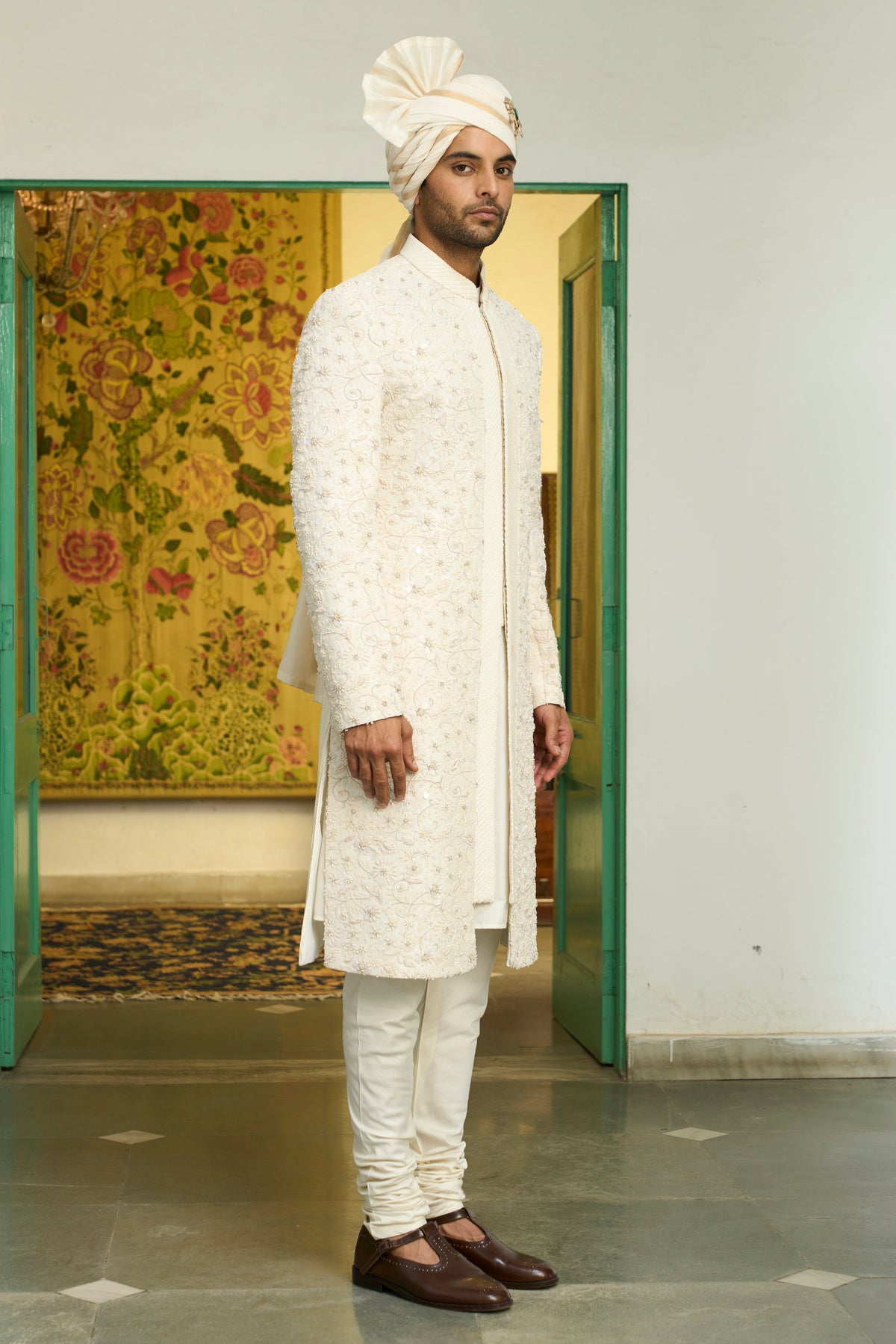 Gargee Designer's Mogra Anmol Sherwani Set Gargee Designer